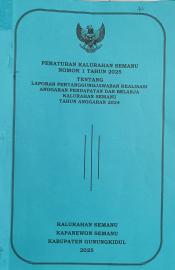 PERKAL NOMOR 1. TAHUN 2025 TENTANG PERTANGGUNGJAWABAN REALIASI  APBKAL SEMANU TA 2024